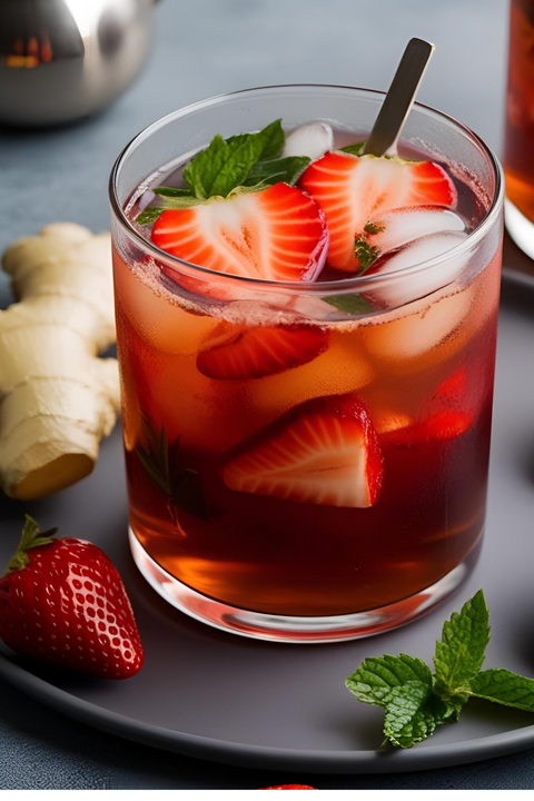 Préparation pour Thé Glacé Ginger Kiss Ice – Gingembre Fraise