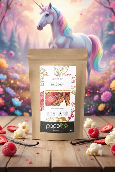 Rooibos Fraise, Vanille, Popcorn (Lilicorn)