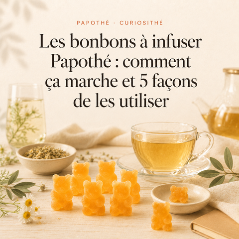 Un bonbon à infuser, c'est quoi exactement ? Comment ça s'utilise ? Ce guide répond à toutes les questions sur le produit signature de Papothé — et vous donne 5 façons de les utiliser que vous n'aviez pas imaginées.