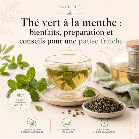 Thé vert à la menthe : bienfaits, préparation et conseils pour une pause fraîche
