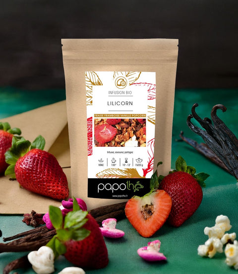 Rooibos Fraise, Vanille, Popcorn (Lilicorn)