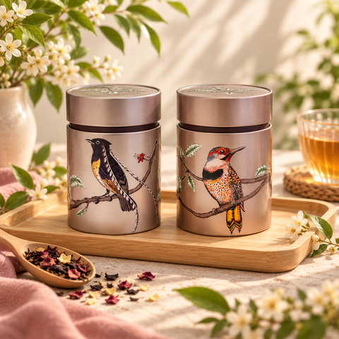 Boîte à Thé Birds 150g – Double Couvercle