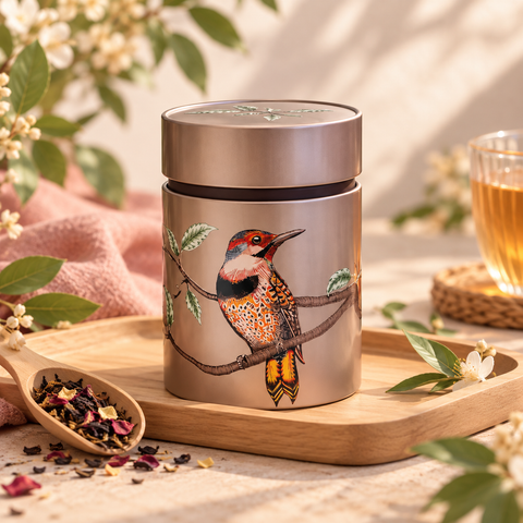 Boîte à Thé Birds 150g – Double Couvercle