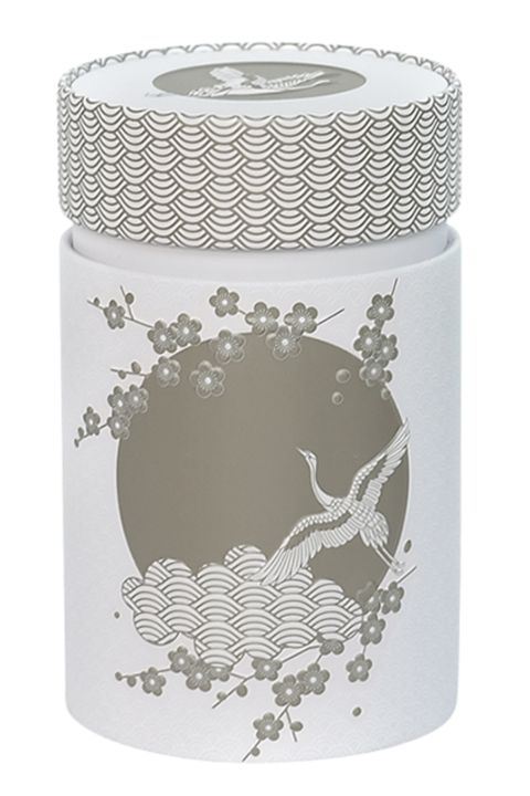 Boîtes Japonaises Komorebi 150g – Grues & Astre (Noir & Blanc)