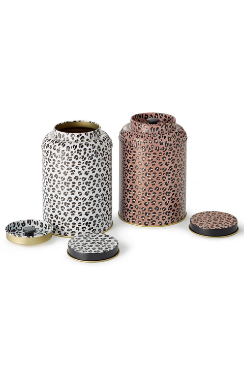 Boîte à Thé "Leo Print" 150g – Motif Léopard & Double Couvercle
