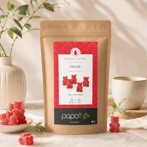 Mit Erdbeeren angereicherte Bonbons
