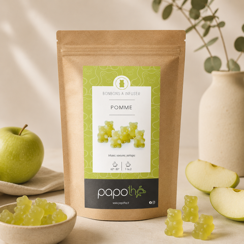 Mit Apfel angereicherte Bonbons