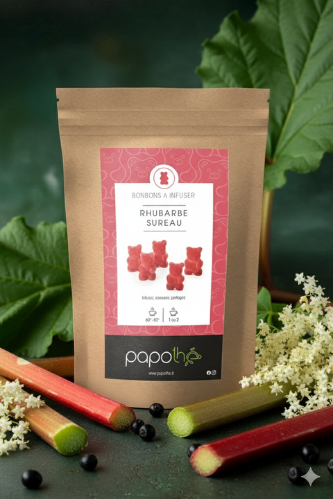 Bonbons à infuser Rhubarbe Sureau
