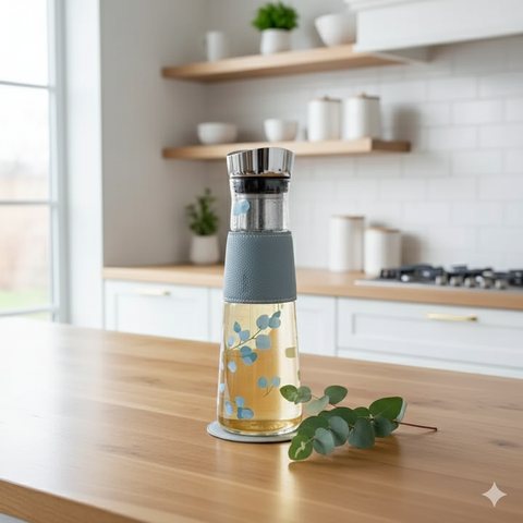 Théière en Verre Infuseur à Thé Eucalyptus