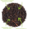 Pu Erh Vanille Cerise (Nuit Précieuse) – Un thé Pu Erh aux notes profondes et boisées, sublimé par la douceur crémeuse de la vanille et l’acidité délicate de la cerise. Une infusion gourmande et réconfortante, parfaite pour un moment de détente et de bien-être. Riche en antioxydants et en saveurs envoûtantes.