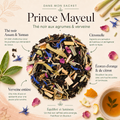 Composition du thé noir Prince Mayeul Papothé aux agrumes et à la verveine, avec thé Assam, Yunnan, citronnelle, écorces d’orange et de citron