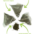 Thé Vert Bio Menthe Verte en sachets pyramides – Infusion premium composée de thé vert China Sencha et de menthe verte (21%). Format pyramide permettant une diffusion optimale des arômes. Saveur douce, végétale et rafraîchissante, idéale pour une dégustation chaude ou glacée. Thé bio, sans arôme ajouté.