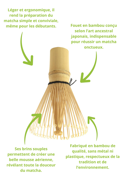 Fouet à Matcha Bambou
