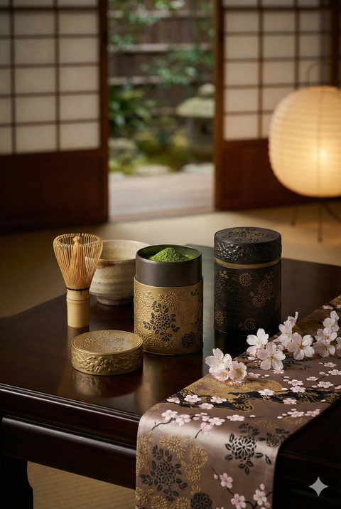Boîte à Thé Yumiko 500g – Boîte Hermétique en Métal | Design Japonais – Conservation Thé & Infusions