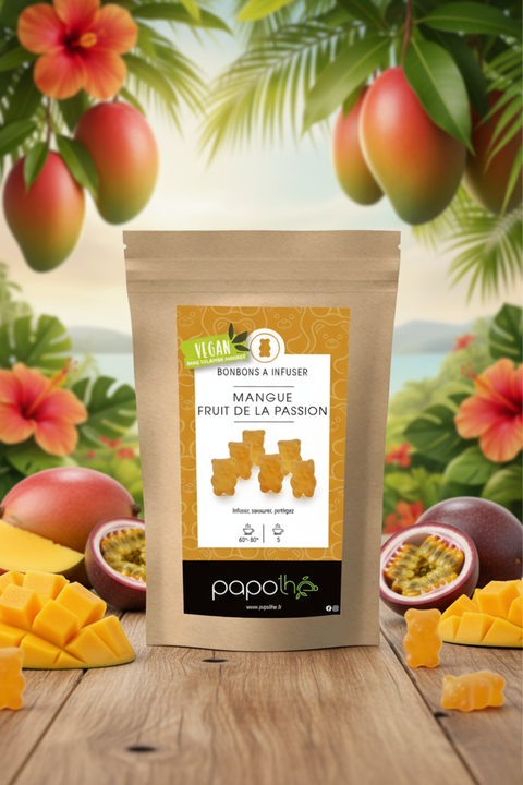 Bonbons à infuser Végan Mangue Fruit de la Passion
