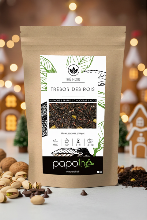 Thé Noir Pistache Truffe au Chocolat Café (Trésor des Rois)