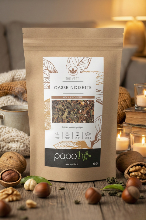 Thé Vert Noix/Noisette (Casse-Noisette) - "L'Infusion Dessert"