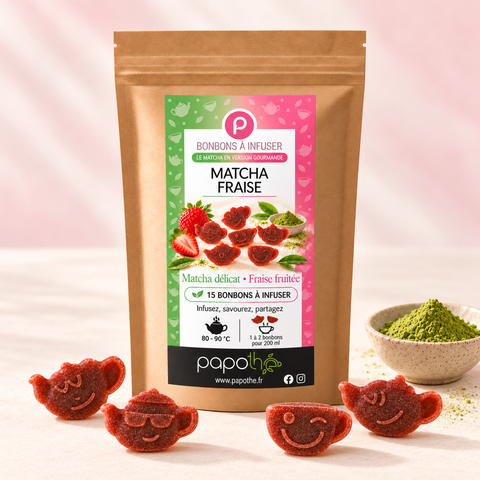 Bonbons à infuser Matcha Fraise
