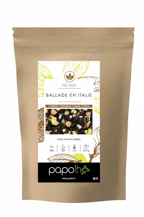 Thé Noir Citron Amande Pana Cotta (Ballade en Italie)