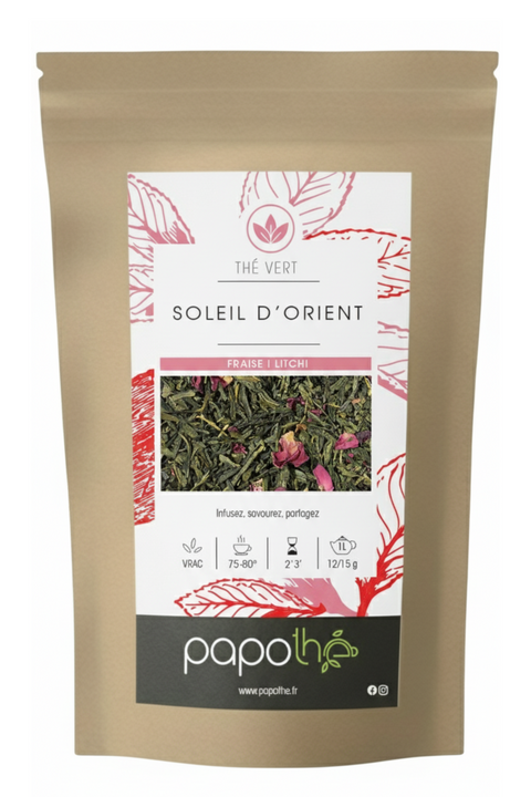 Thé Vert Fraise Litchi (Soleil d'Orient)