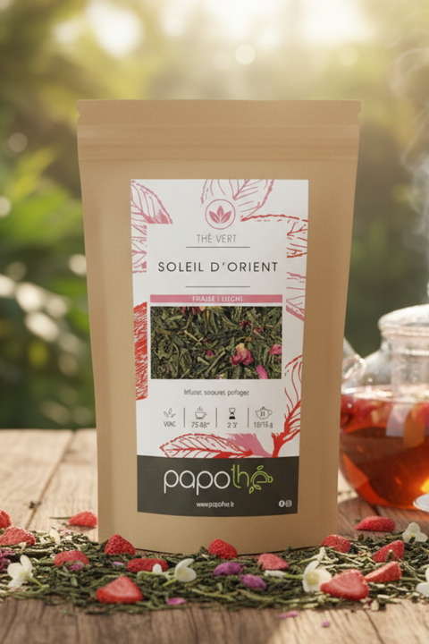 Thé Vert Fraise Litchi (Soleil d'Orient)