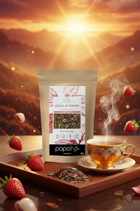 Thé Vert Fraise Litchi (Soleil d'Orient)