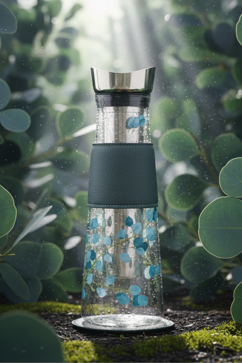 Théière en Verre Infuseur à Thé Eucalyptus
