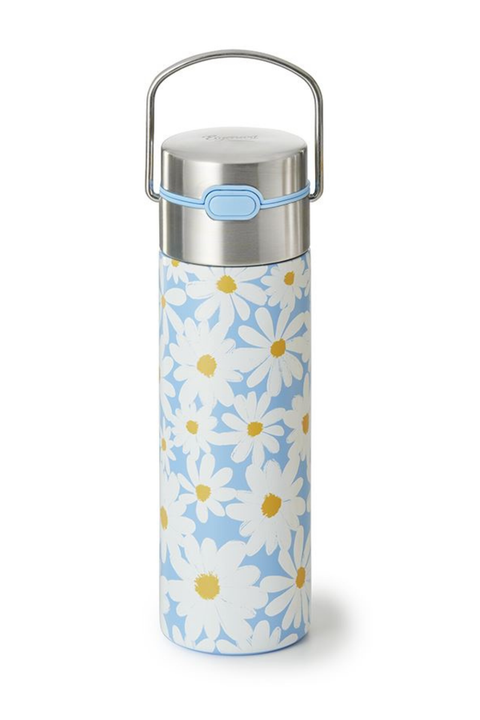 Thermos Infuseur à Thé Daisy Bleue – 500 ml Inox Isotherme avec Filtre
