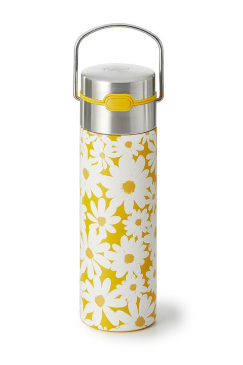 Thermos Infuseur à Thé Daisy Yellow – 500 ml Inox Isotherme avec Filtre