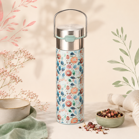 Thermos Infuseur à Thé Linnea – 500 ml Inox Isotherme avec Filtre