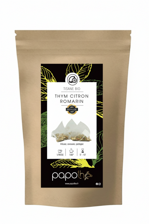 Tisane Bio Romarin, Thym, Citron (Pyramide)