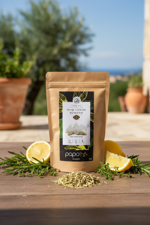 Tisane Bio Romarin, Thym, Citron (Pyramide)