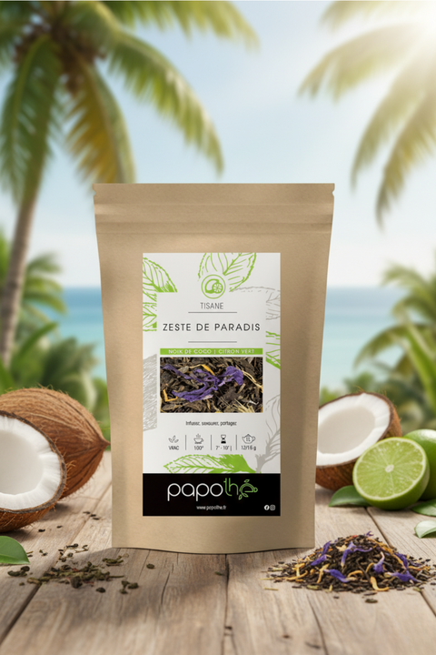 Tisane  Noix de coco - Citron vert Bio (Zeste de Paradis)