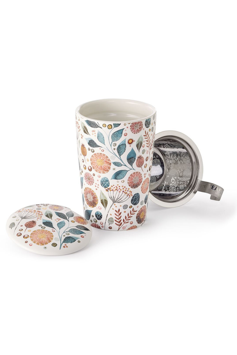 Tisanière TeaEve "Linnea" 350ml – Double Paroi & Fleurs Sauvages