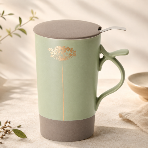 Tisanière céramique Nava 400 ml avec filtre inox et couvercle