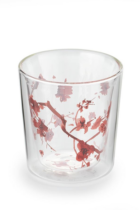 Verre double paroi fleurs de cerisier