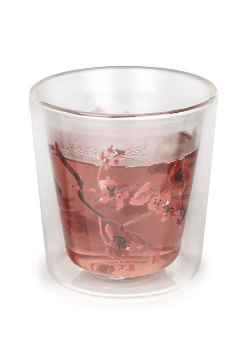 Verre double paroi fleurs de cerisier