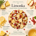 Infusion Limonka Papothé aux notes de citron, ananas et groseille, idéale pour une boisson fruitée et rafraîchissante chaude ou glacée