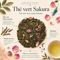 Thé vert Sakura Papothé avec China Sencha, pétales de rose et spirulina, une solution douce et florale pour une pause apaisante et équilibrée